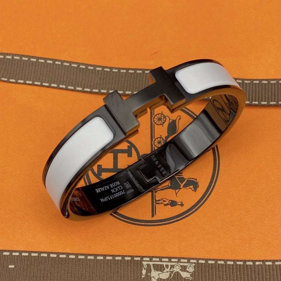 [⭐Hevara Jewelry]H BRACELET 12MM BLACK WHITE CERAMIC