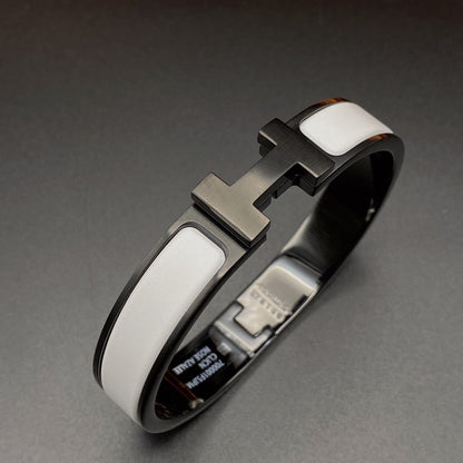 [⭐Hevara Jewelry]H BRACELET 12MM BLACK WHITE CERAMIC