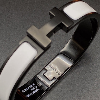 [⭐Hevara Jewelry]H BRACELET 12MM BLACK WHITE CERAMIC