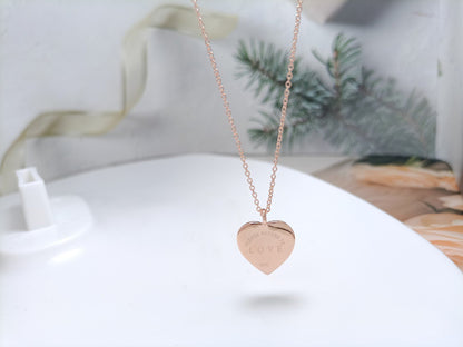[Hevara Jewelry]HEART DIAMONDS PEDANT NECKLACE