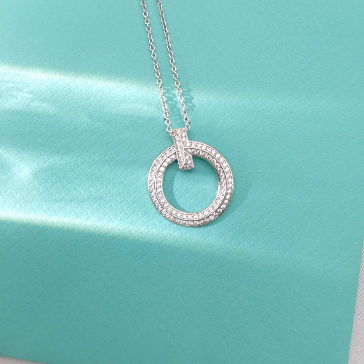 [Hevara Jewelry]T WIRE PEDANT DIAMOND NECKLACE
