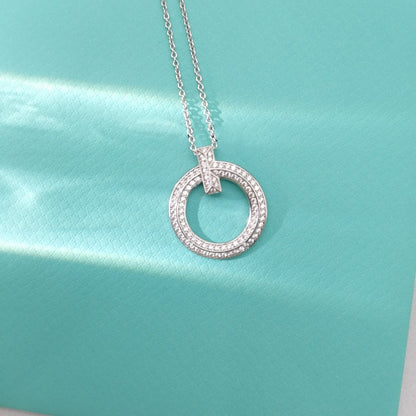 [Hevara Jewelry]T WIRE PEDANT DIAMOND NECKLACE