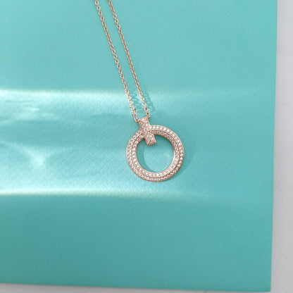 [Hevara Jewelry]T WIRE PEDANT DIAMOND NECKLACE