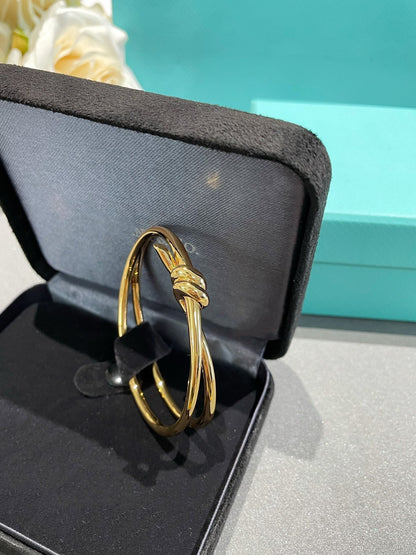 [Hevara Jewelry]KNOT DOUBLE ROW GOLD BRACELET