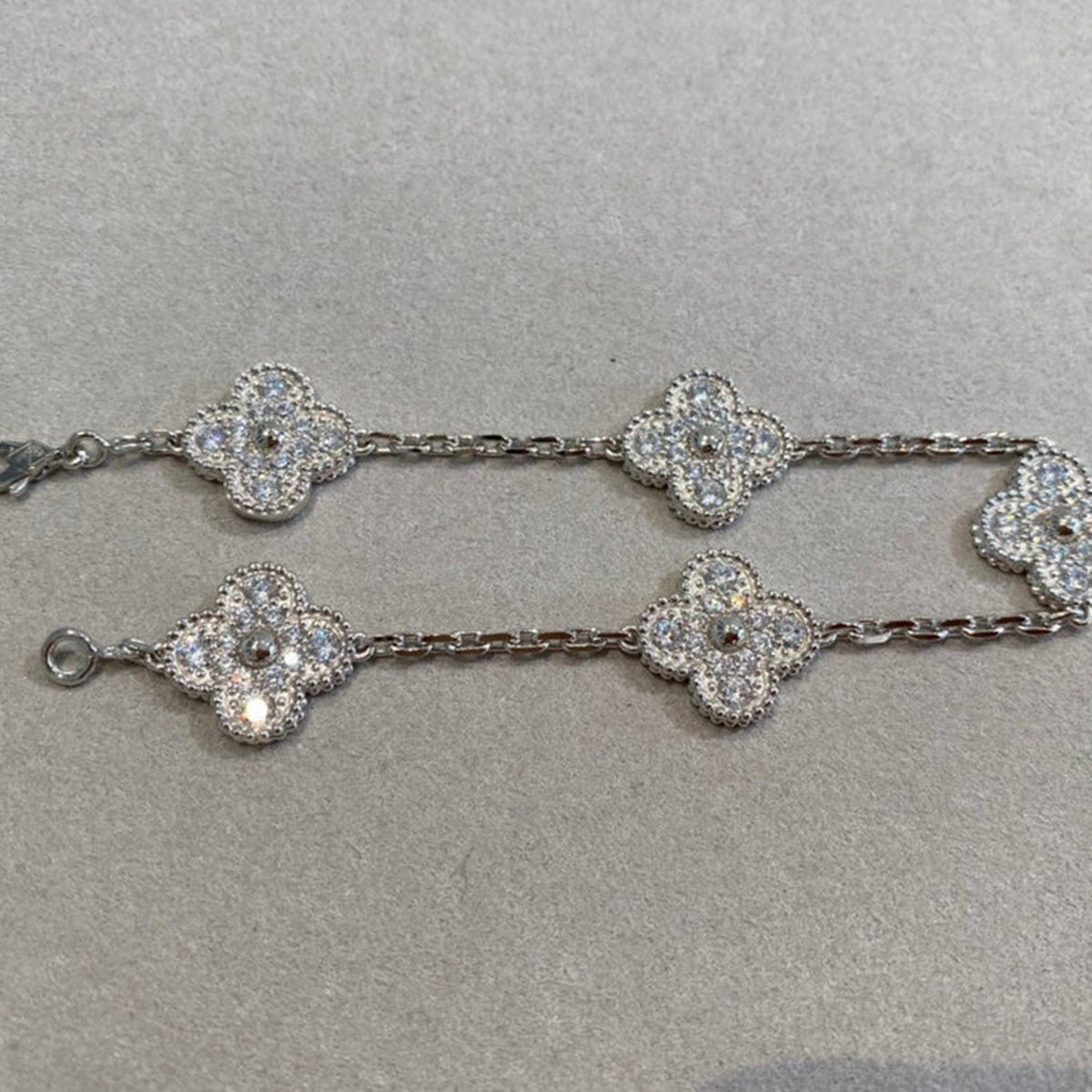 [⭐Hevara Jewelry] CLOVER 5 MOTIF FULL DIAMOND BRACELET COLLECTION