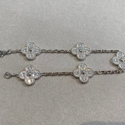 [⭐Hevara Jewelry] CLOVER 5 MOTIF FULL DIAMOND BRACELET COLLECTION