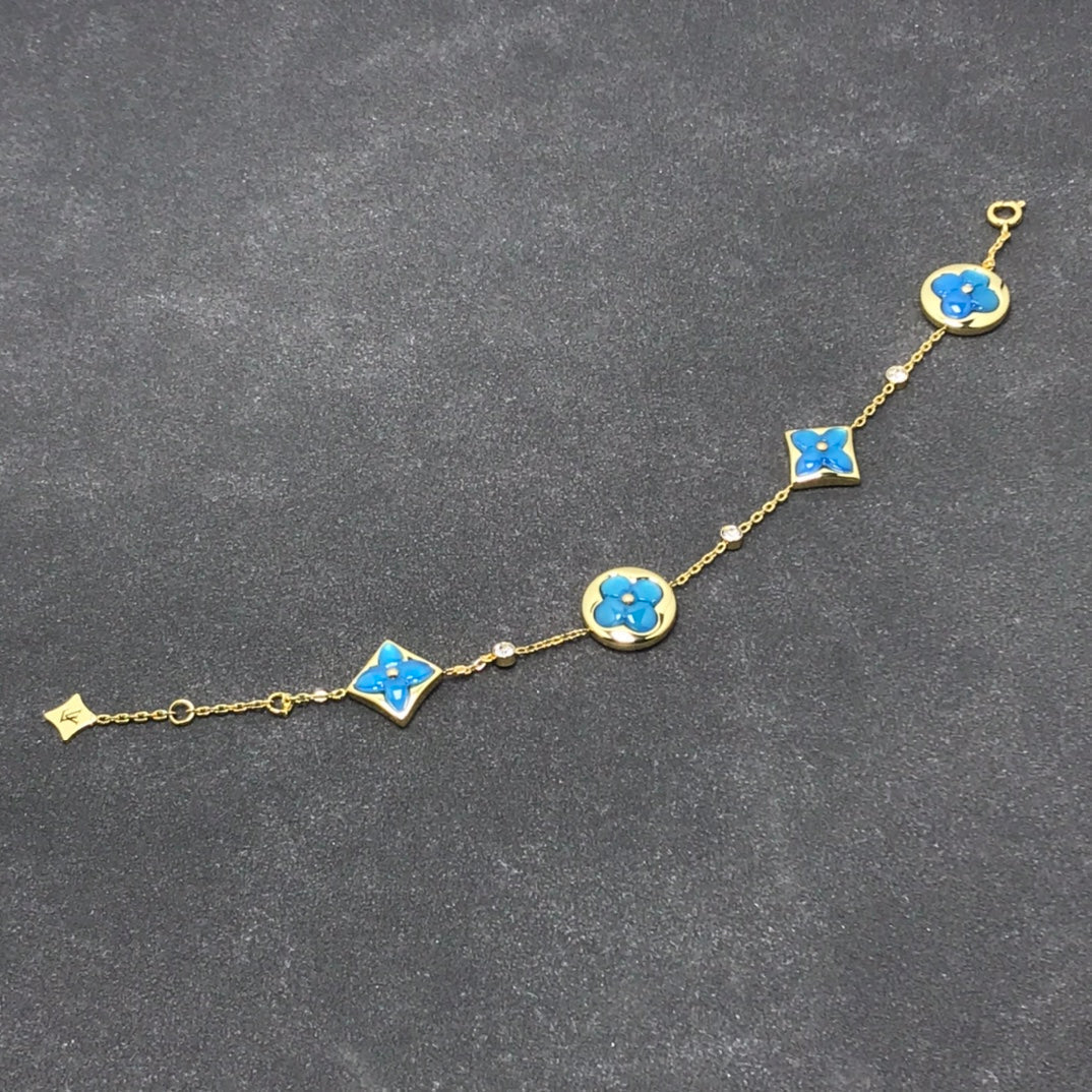 [⭐Hevara Jewelry]STAR AND SUN TURQUOISE 4 MOTIFS 3 DIAMONDS