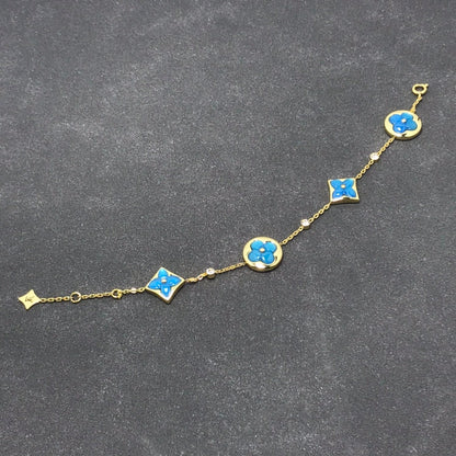 [⭐Hevara Jewelry]STAR AND SUN TURQUOISE 4 MOTIFS 3 DIAMONDS