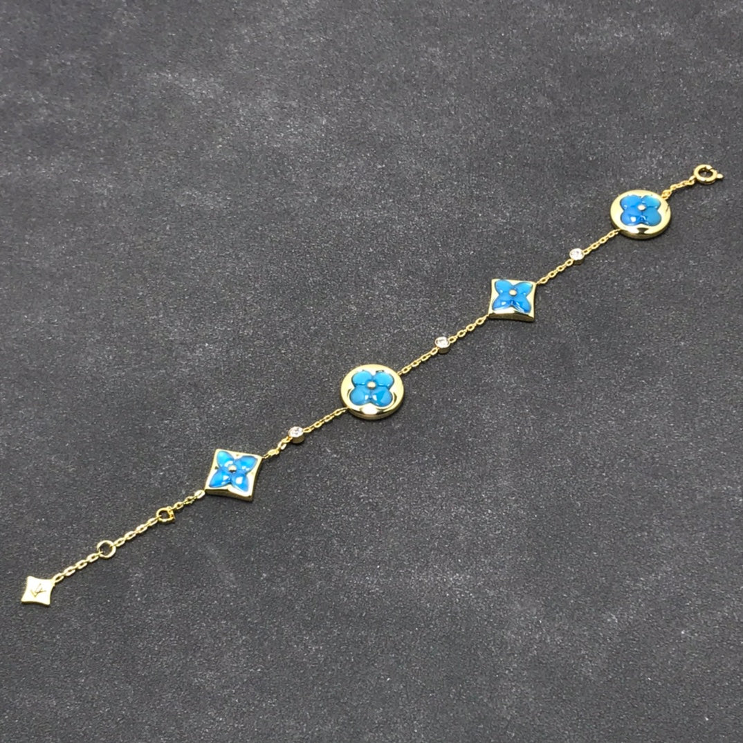 [⭐Hevara Jewelry]STAR AND SUN TURQUOISE 4 MOTIFS 3 DIAMONDS
