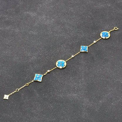 [⭐Hevara Jewelry]STAR AND SUN TURQUOISE 4 MOTIFS 3 DIAMONDS