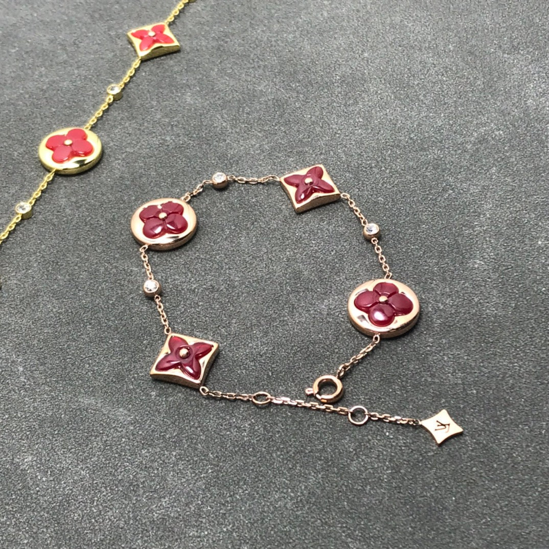 [⭐Hevara Jewelry]STAR AND SUN CARNELIAN 4 MOTIFS 3 DIAMONDS