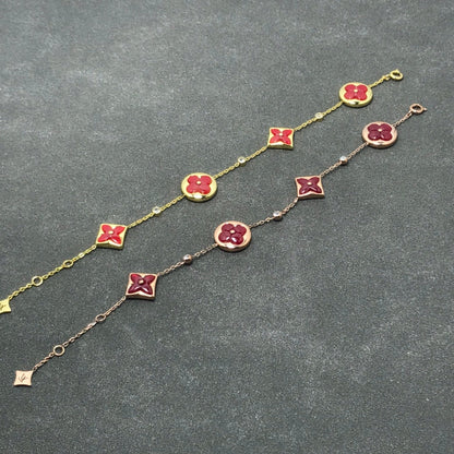 [⭐Hevara Jewelry]STAR AND SUN CARNELIAN 4 MOTIFS 3 DIAMONDS