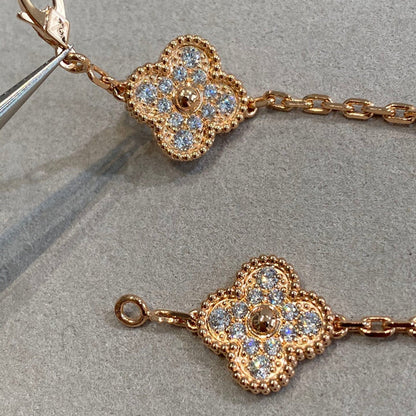 [⭐Hevara Jewelry] CLOVER 5 MOTIF FULL DIAMOND BRACELET COLLECTION