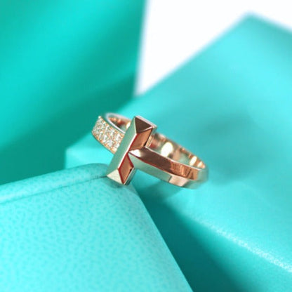 [Hevara Jewelry]T1 NARROW DIAMOND PINK GOLD RING