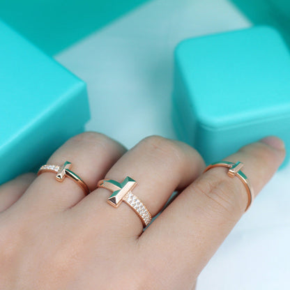 [Hevara Jewelry]T1 NARROW DIAMOND PINK GOLD RING