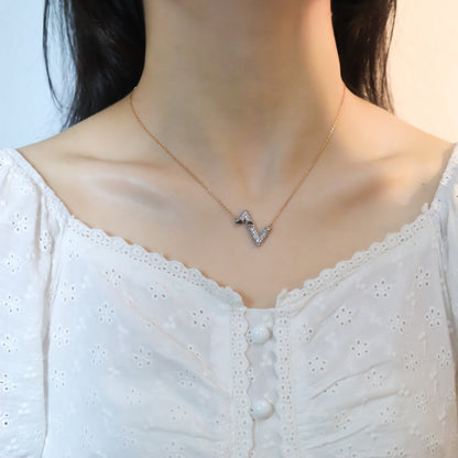 [⭐Hevara Jewelry]VOLT SILVER DIAMOND PEDANT NECKLACE