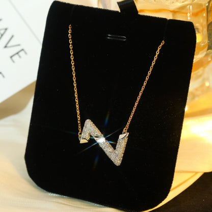 [⭐Hevara Jewelry]VOLT SILVER DIAMOND PEDANT NECKLACE
