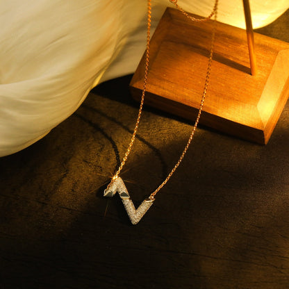 [⭐Hevara Jewelry]VOLT SILVER DIAMOND PEDANT NECKLACE