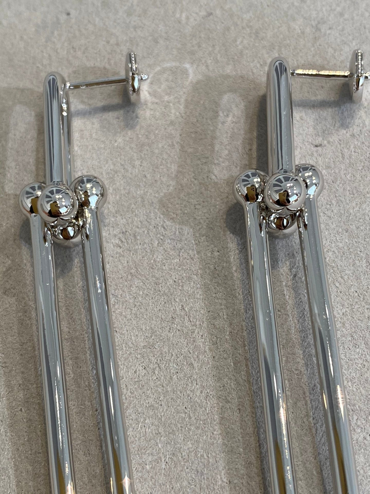 [Hevara Jewelry]HARDWEAR DOUBLE LONG LINK EARRINGS