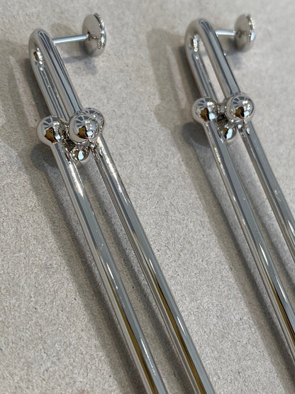 [Hevara Jewelry]HARDWEAR DOUBLE LONG LINK EARRINGS
