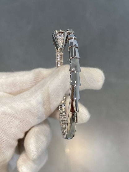 [⭐Hevara Jewelry]SERPENTI BRACELET DIAMONDS SILVER