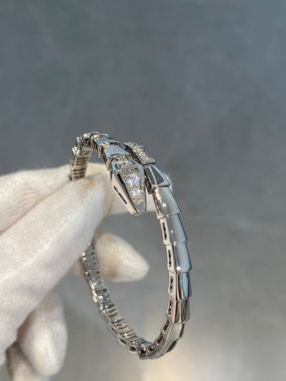[⭐Hevara Jewelry]SERPENTI BRACELET DIAMONDS SILVER