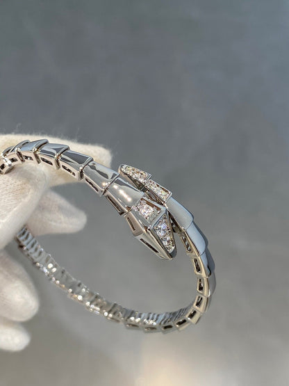 [⭐Hevara Jewelry]SERPENTI BRACELET DIAMONDS SILVER