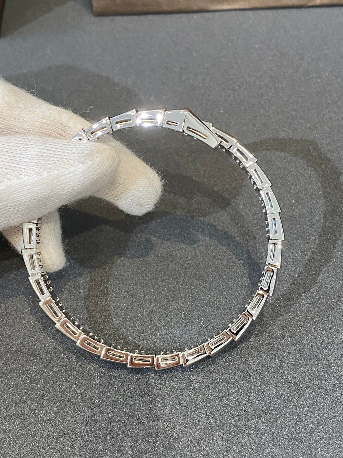 [⭐Hevara Jewelry]SERPENTI BRACELET DIAMONDS SILVER