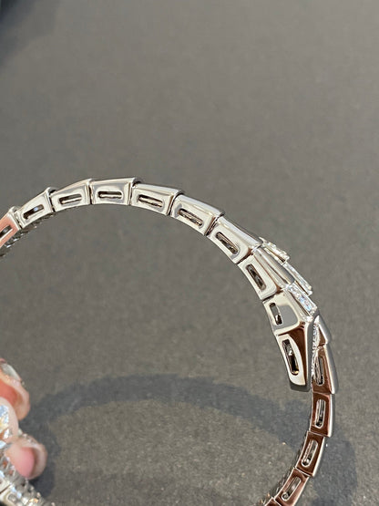 [⭐Hevara Jewelry]SERPENTI BRACELET DIAMONDS SILVER