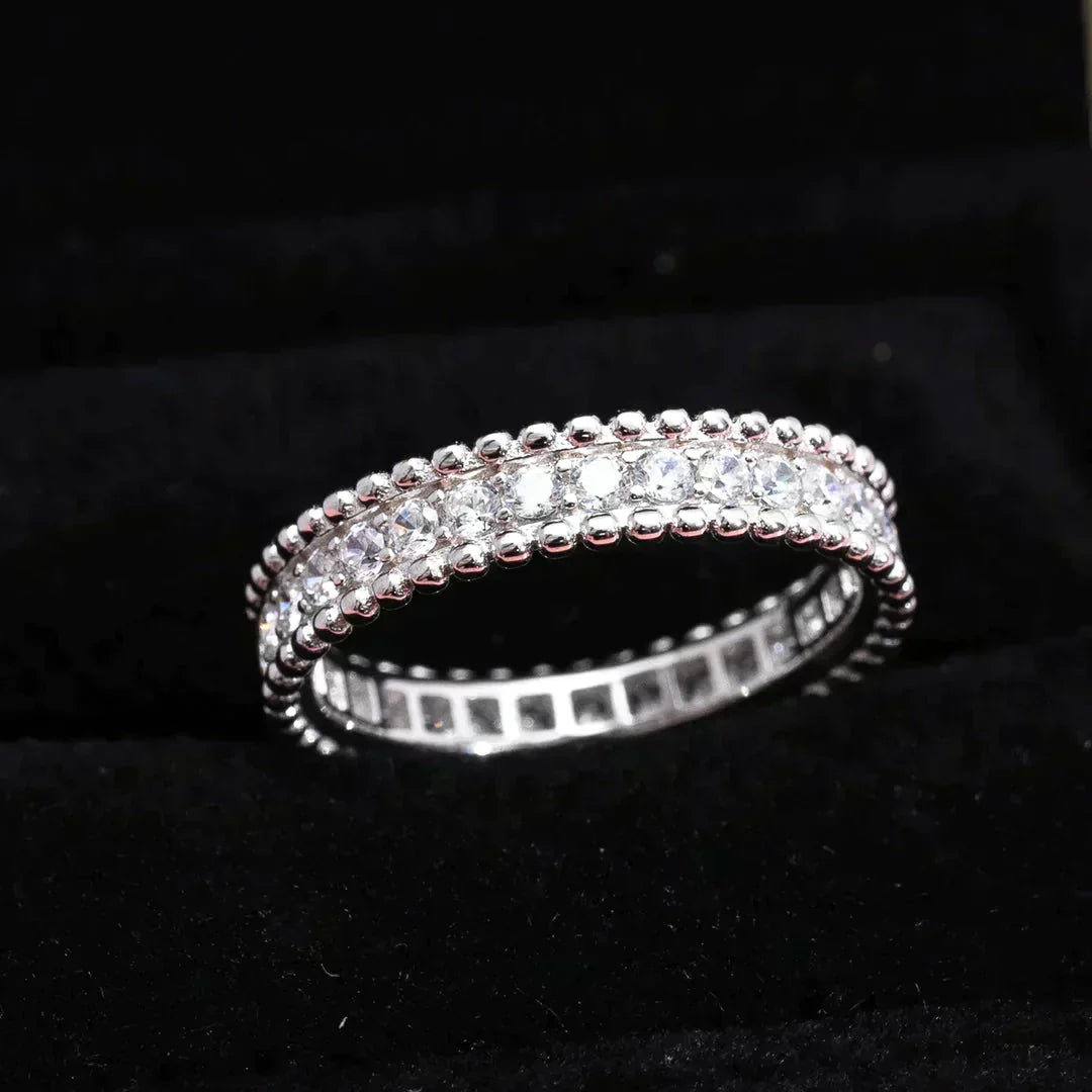 [⭐Hevara Jewelry]PERLEE DIAMOND SILVER RING