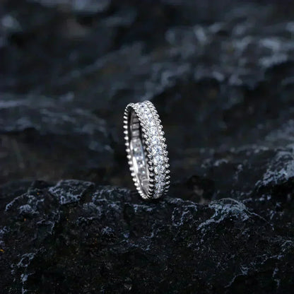 [⭐Hevara Jewelry]PERLEE DIAMOND SILVER RING