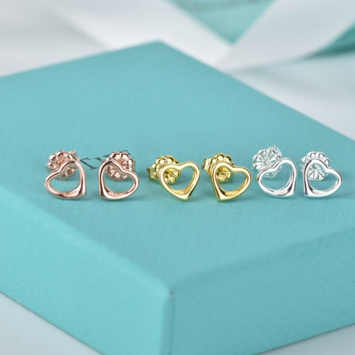 [Hevara Jewelry]OPEN HEART STUD EARRINGS
