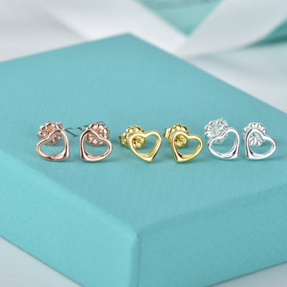 [Hevara Jewelry]OPEN HEART STUD EARRINGS