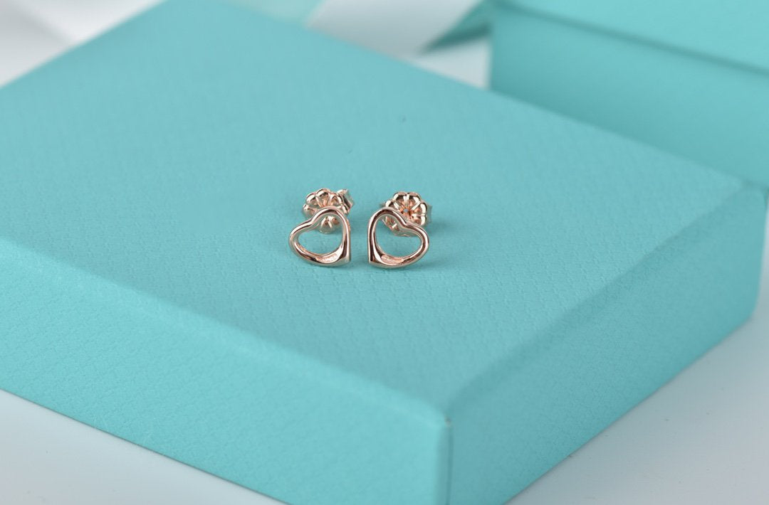 [Hevara Jewelry]OPEN HEART STUD EARRINGS