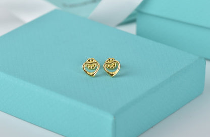 [Hevara Jewelry]OPEN HEART STUD EARRINGS