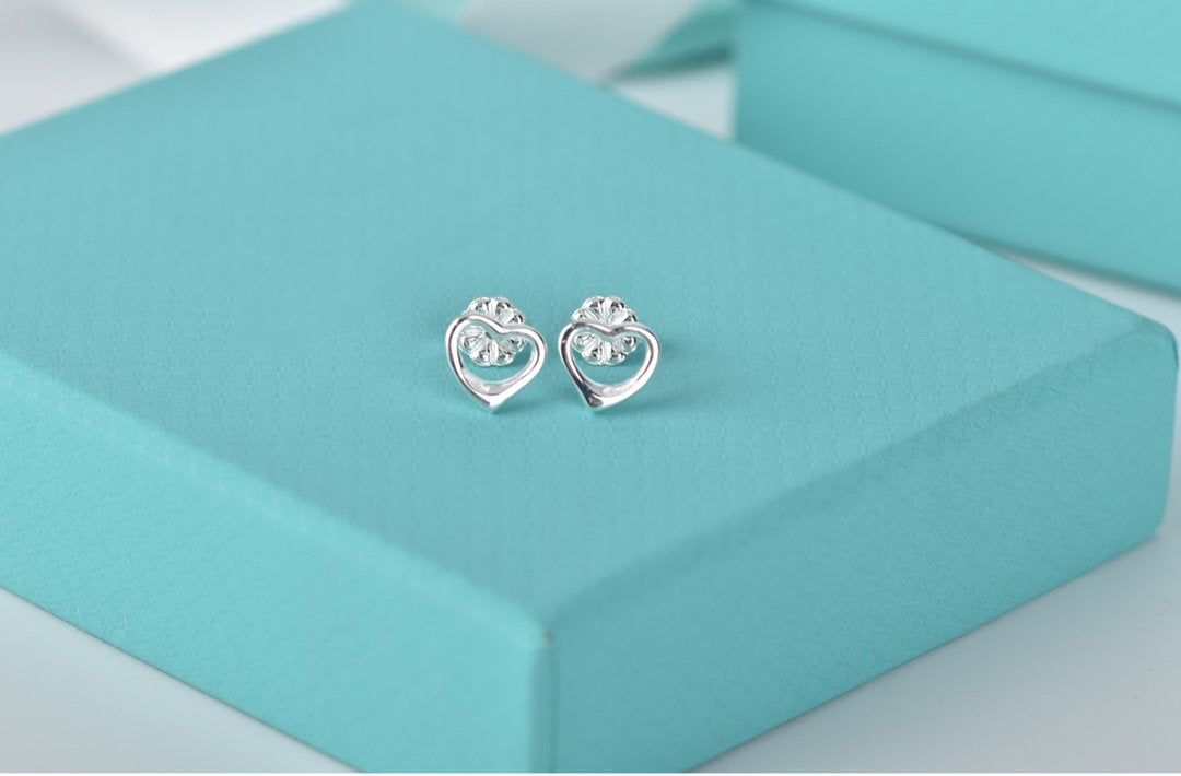 [Hevara Jewelry]OPEN HEART STUD EARRINGS