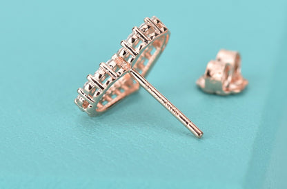 [Hevara Jewelry]OPEN HEART STUD DIAMOND EARRINGS
