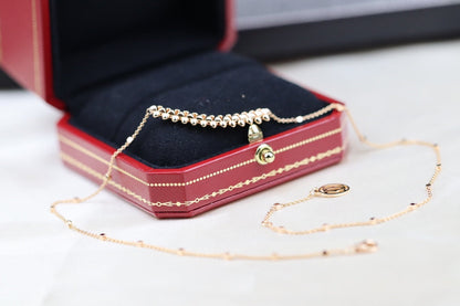 [⭐Hevara Jewelry]CLASH PINK GOLD NECKLACE
