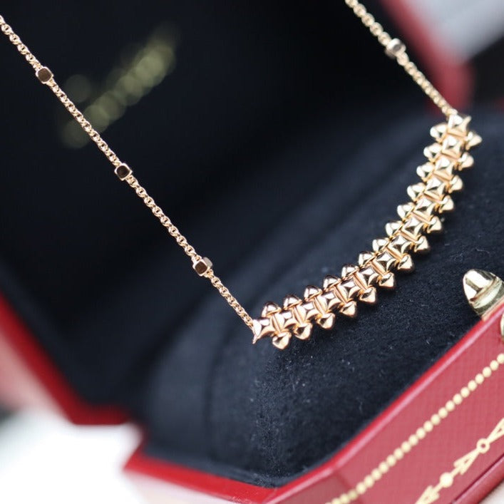 [⭐Hevara Jewelry]CLASH PINK GOLD NECKLACE