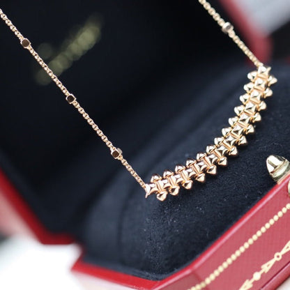[⭐Hevara Jewelry]CLASH PINK GOLD NECKLACE