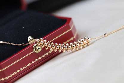 [⭐Hevara Jewelry]CLASH PINK GOLD NECKLACE