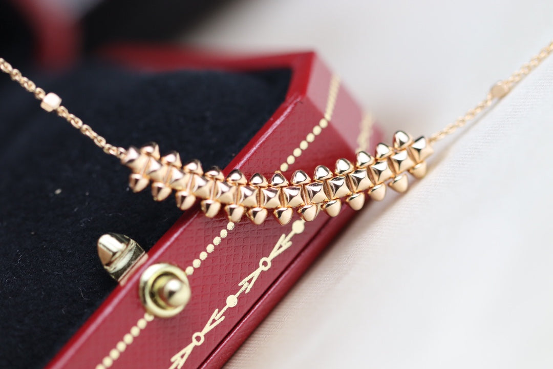 [⭐Hevara Jewelry]CLASH PINK GOLD NECKLACE