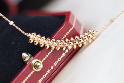[⭐Hevara Jewelry]CLASH PINK GOLD NECKLACE