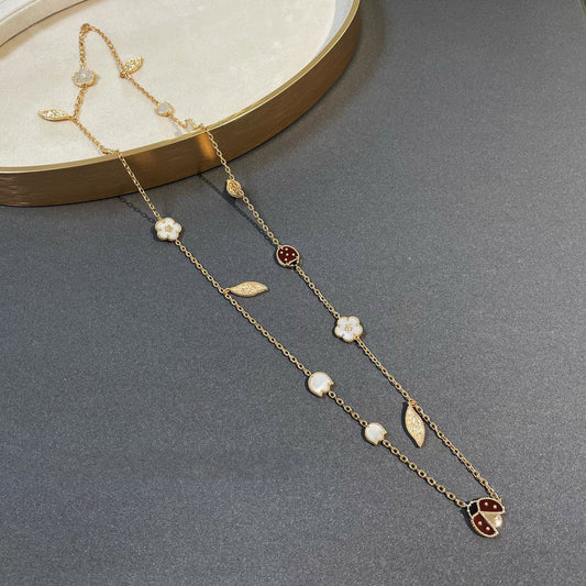 [⭐Hevara Jewelry]LUCKY SPRING 15 MOTIFS GOLD NECKLACE