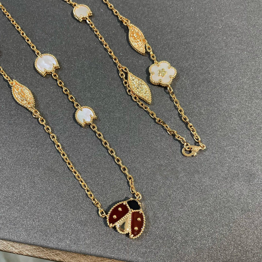 [⭐Hevara Jewelry]LUCKY SPRING 15 MOTIFS GOLD NECKLACE