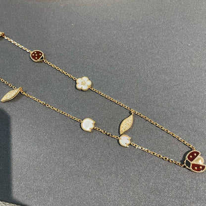 [⭐Hevara Jewelry]LUCKY SPRING 15 MOTIFS GOLD NECKLACE