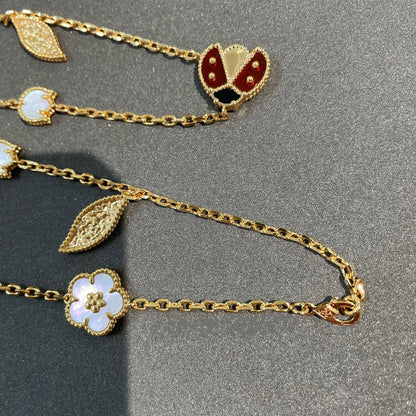 [⭐Hevara Jewelry]LUCKY SPRING 15 MOTIFS GOLD NECKLACE
