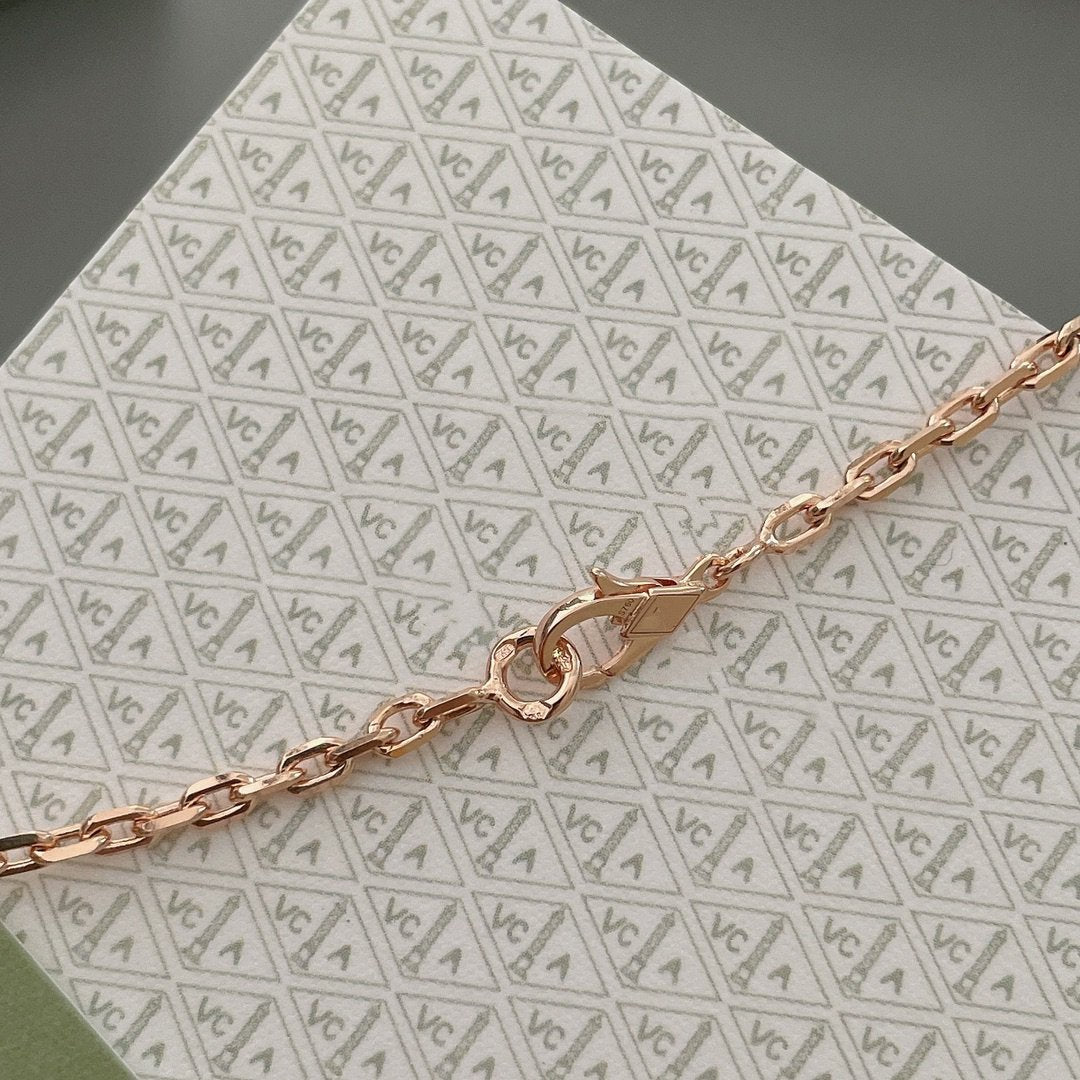 [⭐Hevara Jewelry]LUCKY SPRING 15 MOTIFS ROSE GOLD NECKLACE