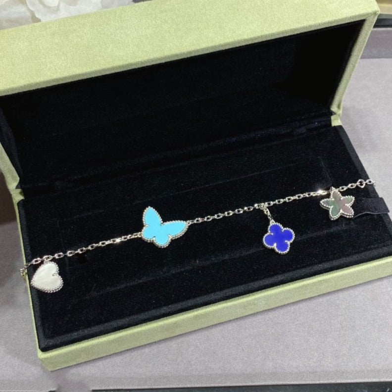 [⭐Hevara Jewelry]LUCKY SPRING SILVER BRACELET 4 MOTIF