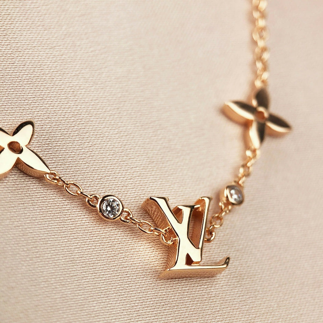 [⭐Hevara Jewelry]STAR AND SUN 7 MOTIFS GOLD BRACELET